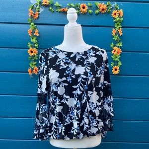 🌹Alfani Flower-Print Bell Sleeves